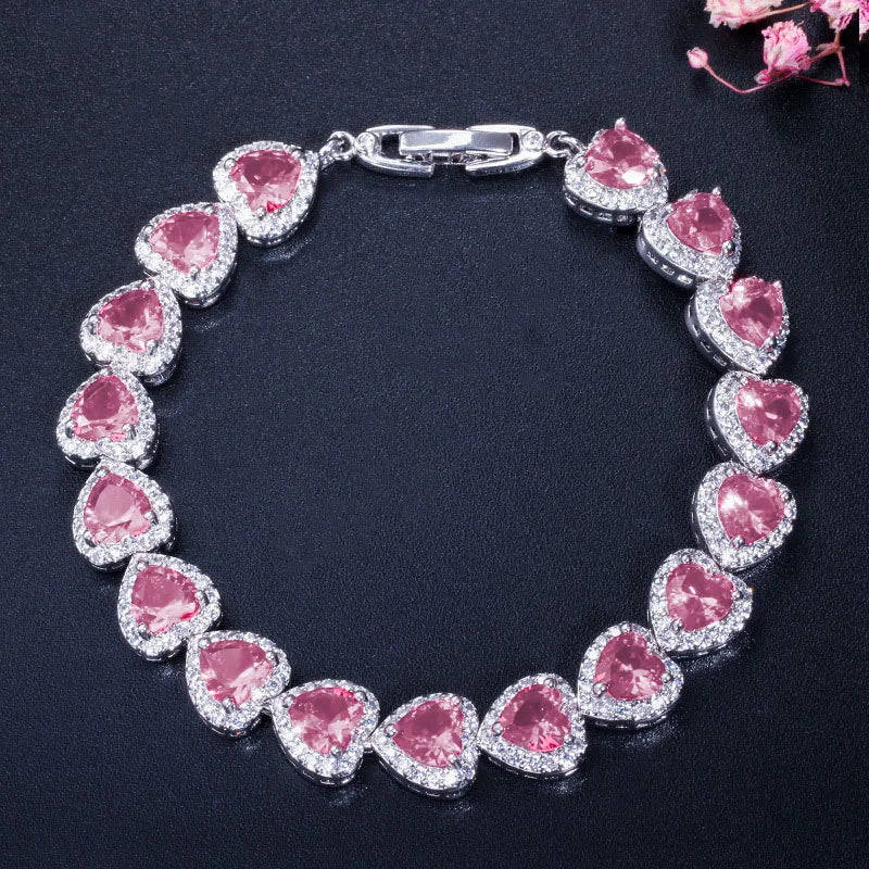 Heart Bracelet Pink