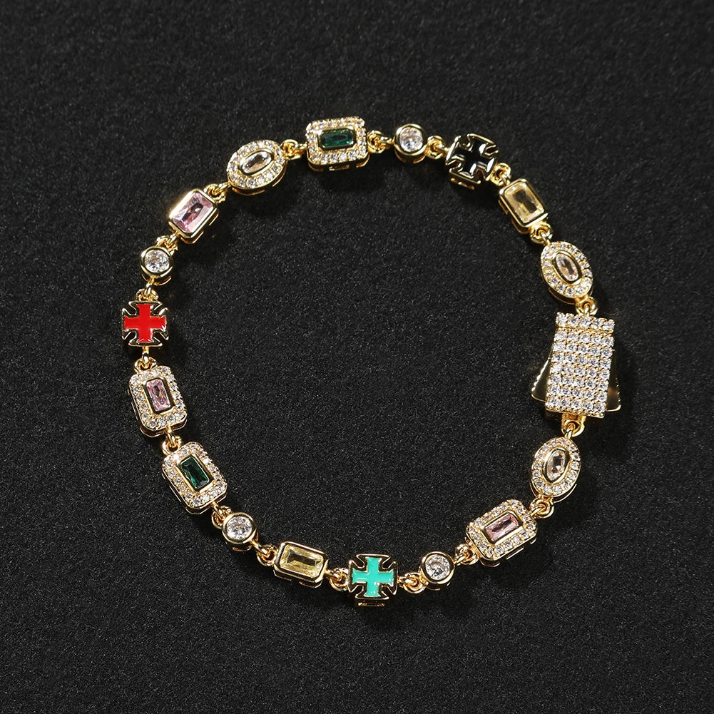 Colorful Cross Bracelet